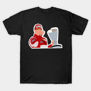 Michael Schumacher celebrating on the podium T-Shirt